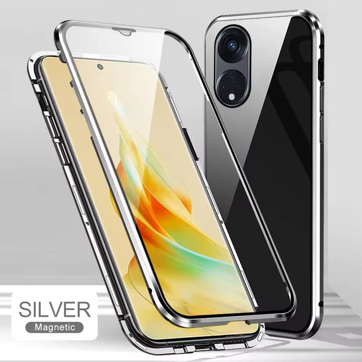 360° [KLARSICHT 9H-Glas] Aluminium Vollschutz Hülle/Case für Oppo Reno 12, 11, 10, 9, F, A-Serie | ZITOCASES®