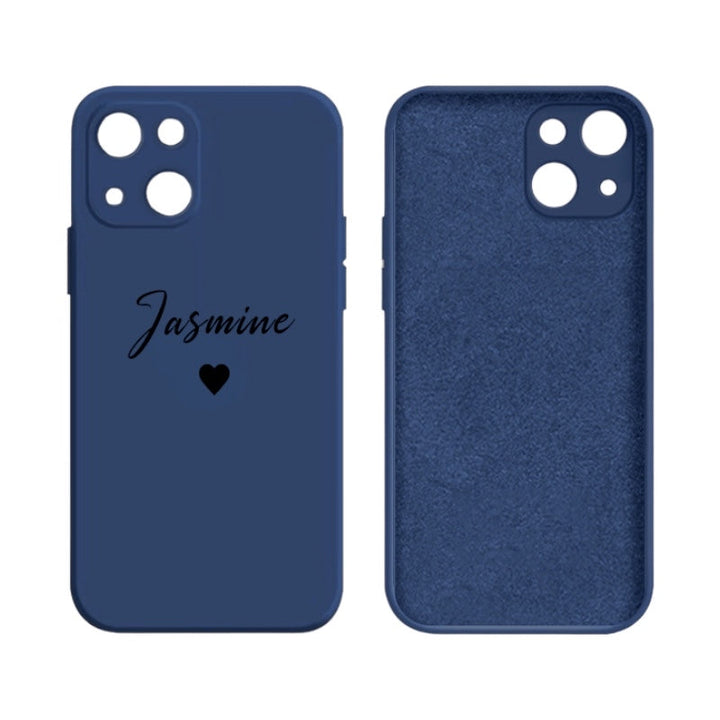 Personalisierte Silikon/Herz Hülle/Case mit individuellem Namen/Wort für iPhone 16-Serie | ZITOCASES®