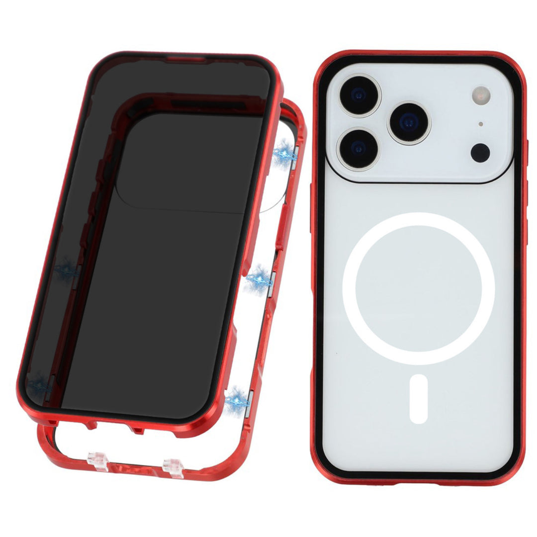 360° MagSafe/Magnet [SICHTSCHUTZ 9H-Glas] Aluminium Vollschutz Hülle/Case für iPhone 17 Pro, 17 Pro Max | ZITOCASES®