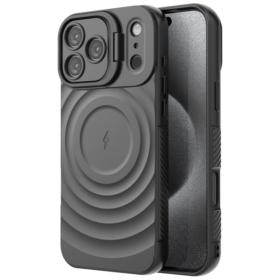 Wellen Optik Silikon MagSafe/Magnet Hülle/Case mit integriertem Ständer für iPhone 17 Pro, 17 Pro Max | ZITOCASES®