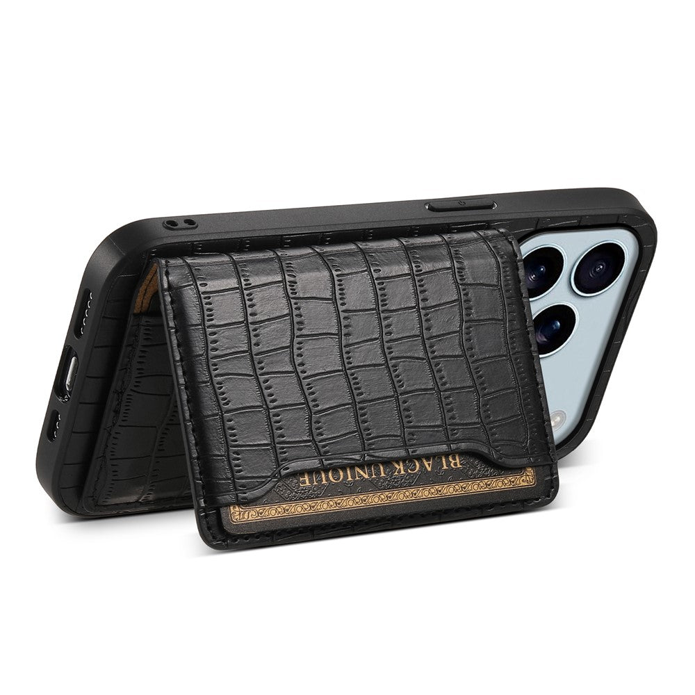 Krokodil-Leder Optik Hülle/Case mit Kartenfach und integriertem Ständer für iPhone 17 Pro, 17 Pro Max | ZITOCASES®