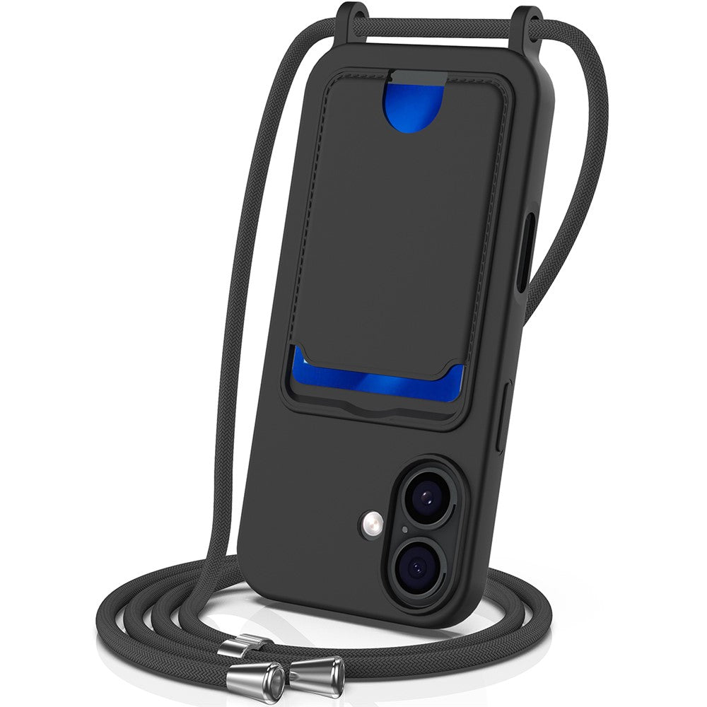 Kartenfach Silikon Hülle/Case zum Umhängen (inkl. Kordel) für iPhone 17 | ZITOCASES®