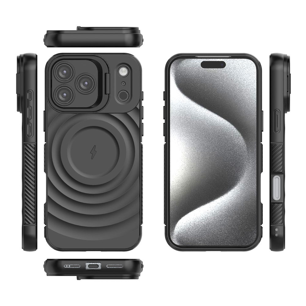 Wellen Optik Silikon MagSafe/Magnet Hülle/Case mit integriertem Ständer für iPhone 17 Pro, 17 Pro Max | ZITOCASES®