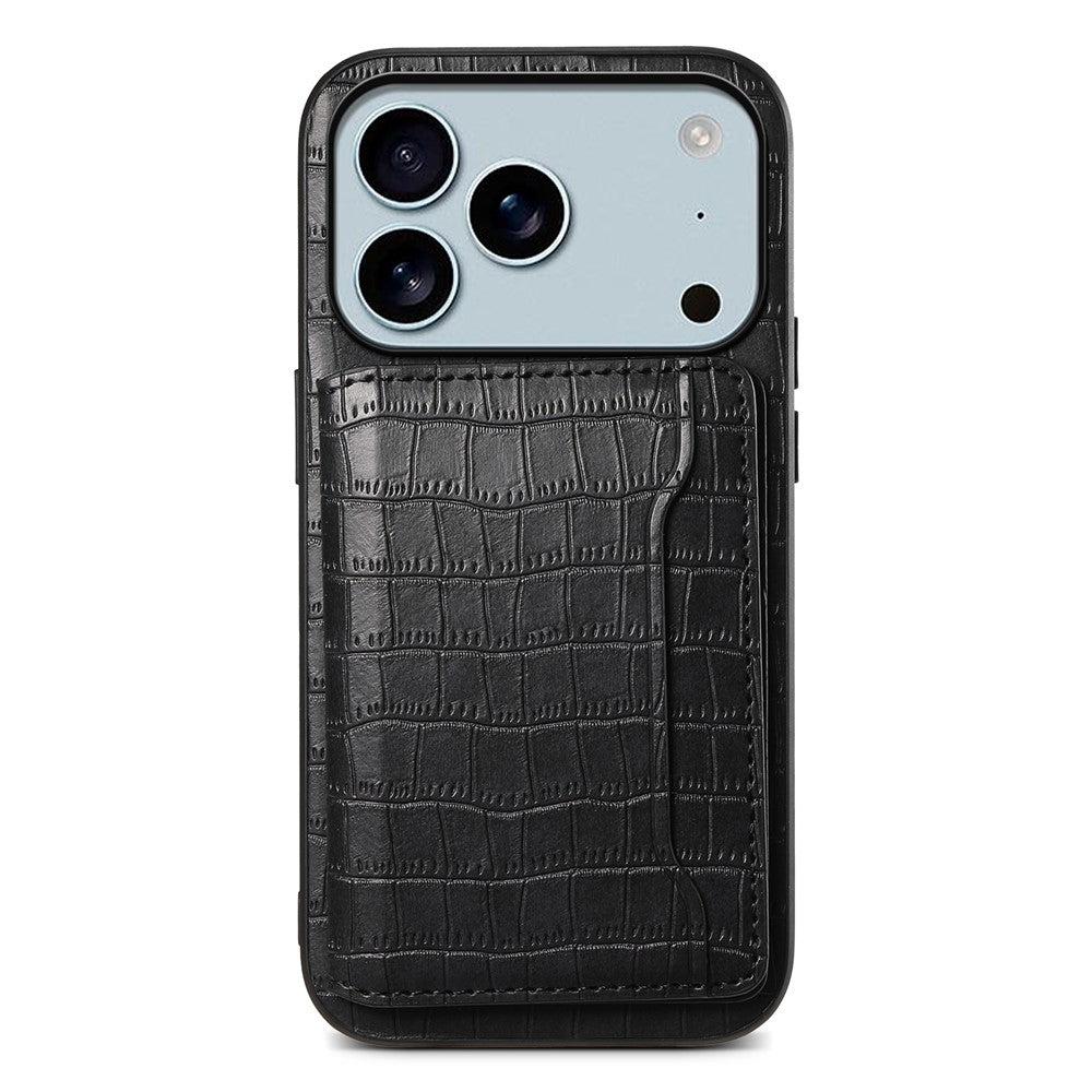 Krokodil-Leder Optik Hülle/Case mit Kartenfach und integriertem Ständer für iPhone 17 Pro, 17 Pro Max | ZITOCASES®