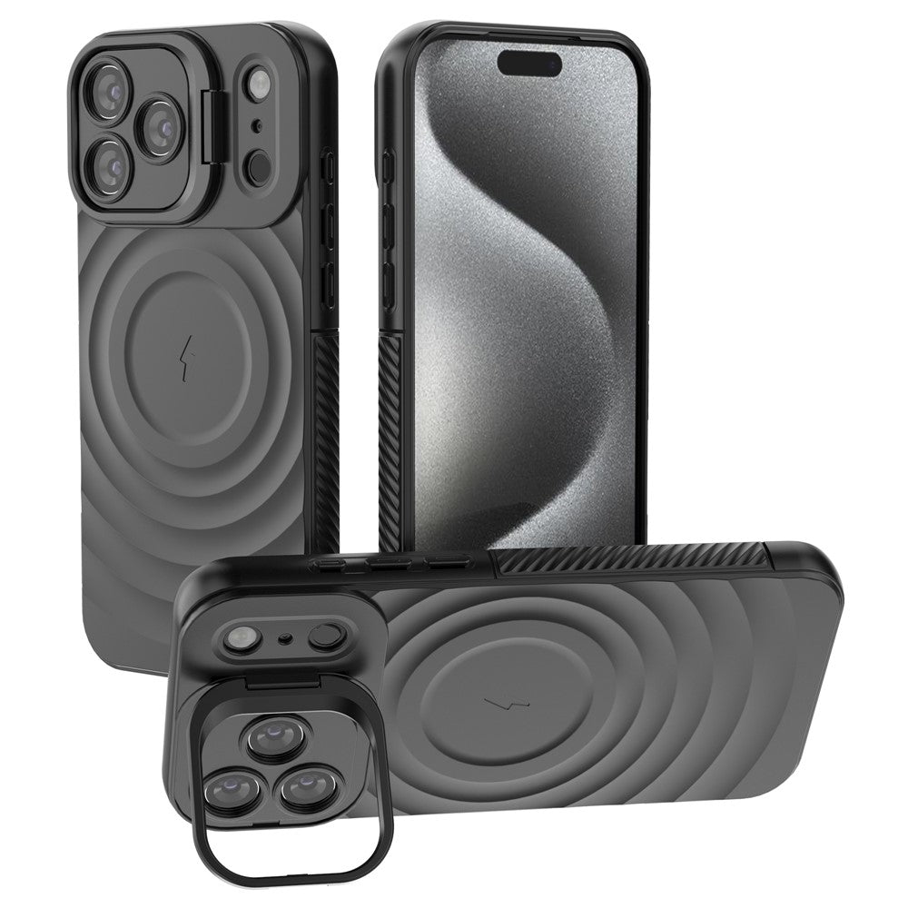 Wellen Optik Silikon MagSafe/Magnet Hülle/Case mit integriertem Ständer für iPhone 17 Pro, 17 Pro Max | ZITOCASES®