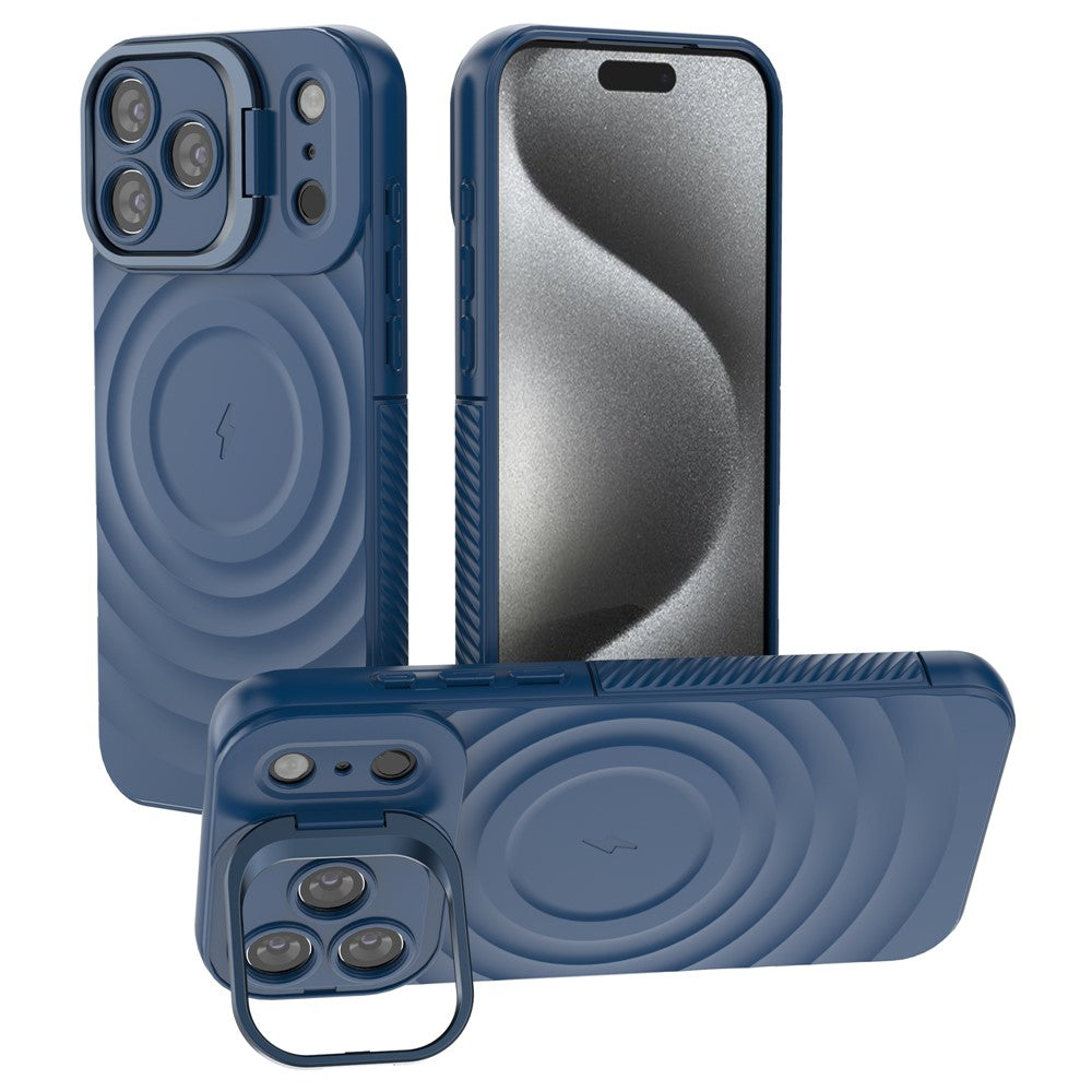 Wellen Optik Silikon MagSafe/Magnet Hülle/Case mit integriertem Ständer für iPhone 17 Pro, 17 Pro Max | ZITOCASES®