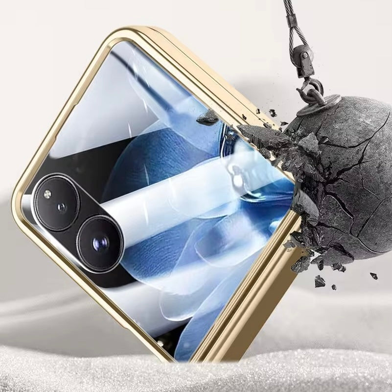 Gold/Panzerglas Kunstleder Hülle/Case für Xiaomi MIX Flip | ZITOCASES®