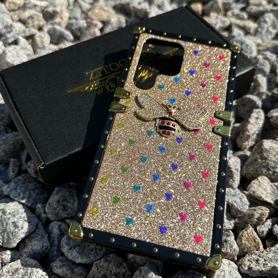 Luxus Bienen/Diamanten Plastik Hülle/Case verschiedene Farben für Samsung Galaxy S25, S25 Plus, S25 Ultra, S24, S24 Plus, S24 Ultra, S24 FE, S23 FE, S23, S23 Plus, S23 Ultra, S22, S22 Plus, S22 Ultra, S21 FE, S21, S21 Plus | ZITOCASES®