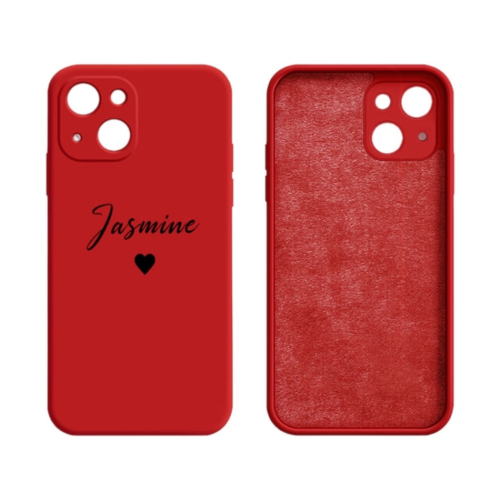 Personalisierte Silikon/Herz Hülle/Case mit individuellem Namen/Wort für iPhone | ZITOCASES®