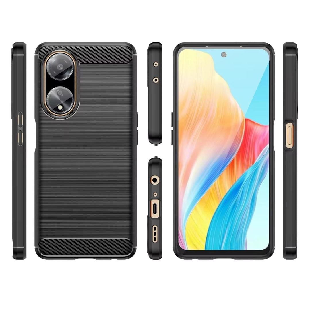 Edle Carbon Akzente Soft Hülle/Case verschiedene Farben für Oppo Reno 13,12, 11, 10, A, F-Serie | ZITOCASES®