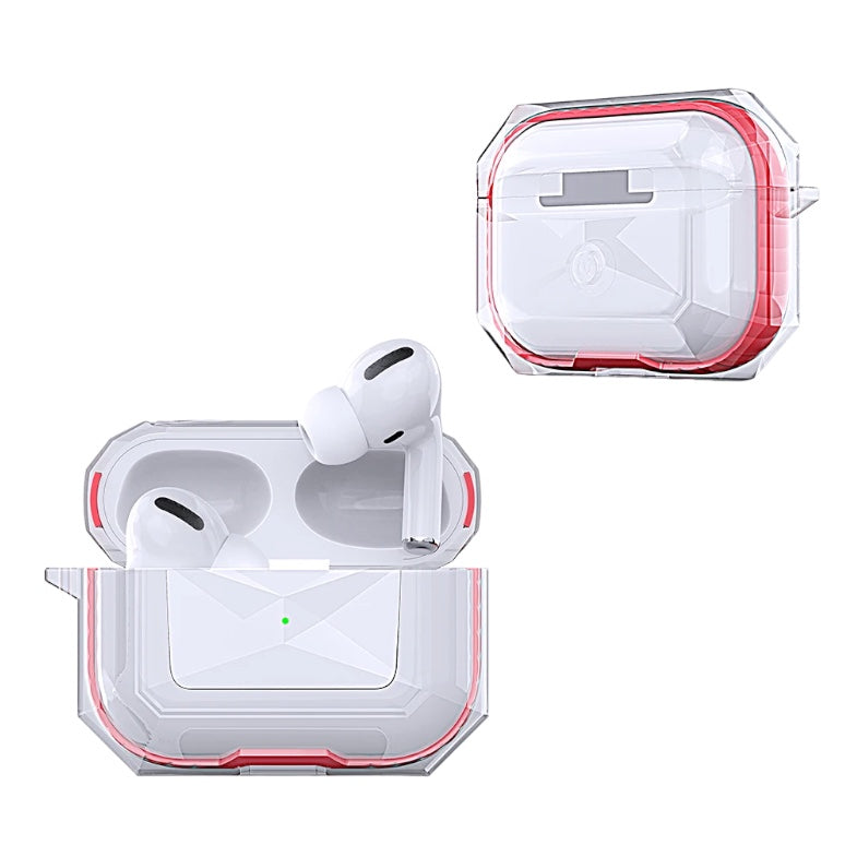 Transparente Silikon Hülle/Case mit buntem Rahmen für AirPods Pro 1, 2 | ZITOCASES®