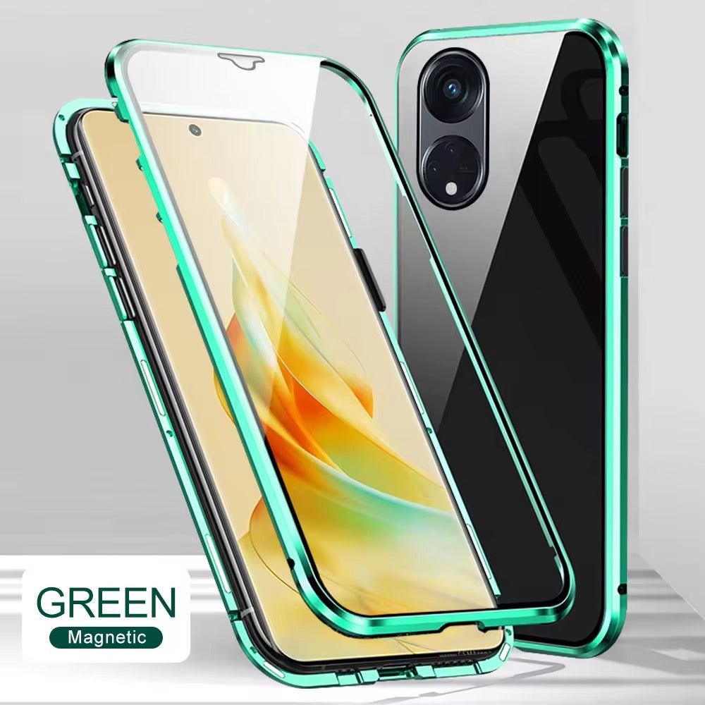 360° [KLARSICHT 9H-Glas] Aluminium Vollschutz Hülle/Case für Oppo Reno 13, 12, 11, 10, 9, F, A-Serie | ZITOCASES®