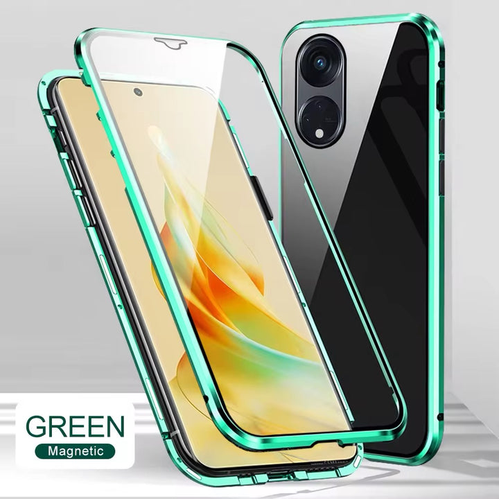 360° [KLARSICHT 9H-Glas] Aluminium Vollschutz Hülle/Case für Oppo Reno 12, 11, 10, 9, F, A-Serie | ZITOCASES®