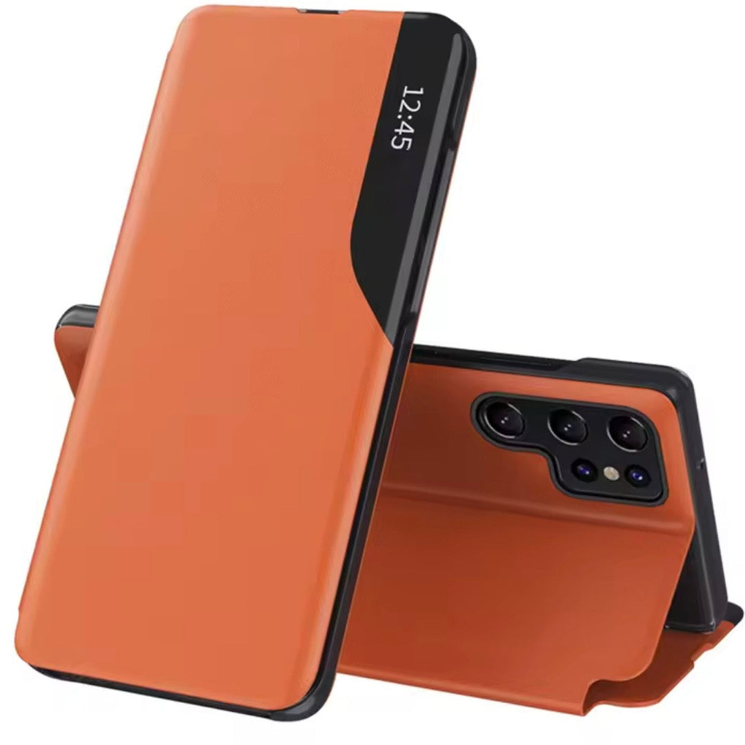 SALE | Samsung Galaxy S25 Edge | Transparente Kunstleder Klapp Hülle/Flip Case | ZITOCASES®