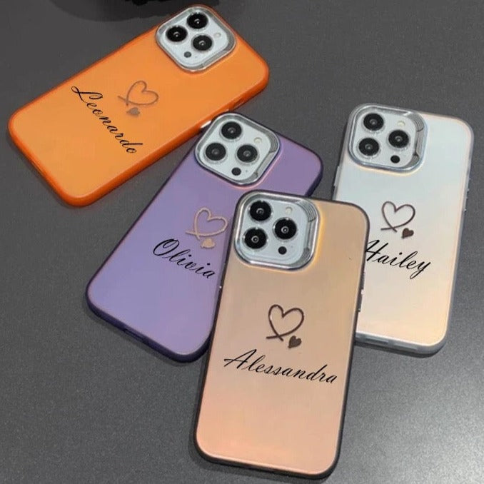 Personalisierte Laser/Herz Silikon Hülle/Case mit individuellem Namen/Wort für iPhone 16-Serie | ZITOCASES®