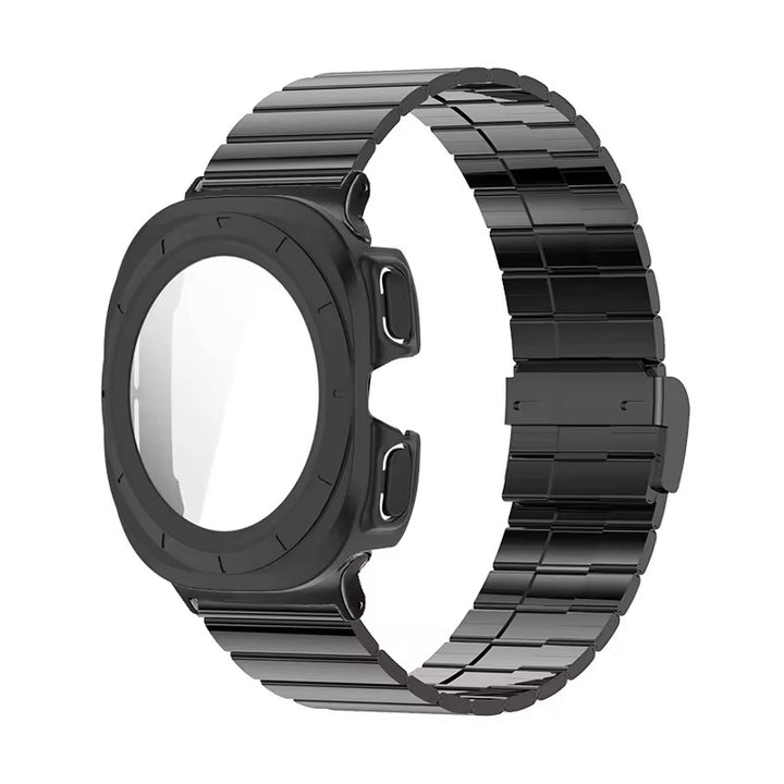 2-in-1 Outdoor-Gehäuse Vollschutz Hülle/Case inkl. Edelstahl/Lamellen Armband für alle Samsung Smartwatch Modelle | ZITOCASES®