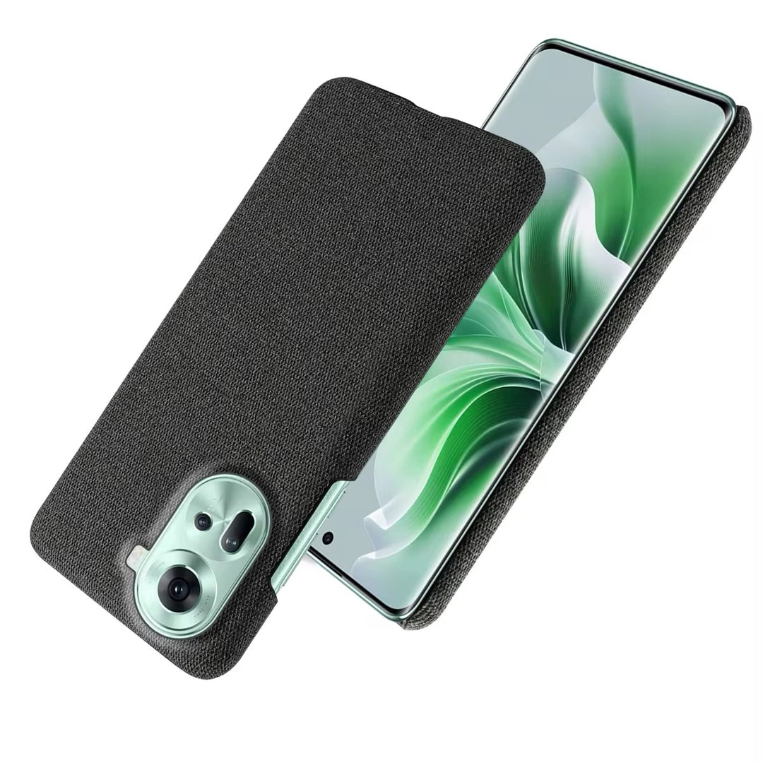 Stoff überzogene Soft Hülle/Case für Oppo Reno 13, 13 Pro, 12, 12 Pro, 11, 11 Pro, 10, 10 Pro, 9, 9 Pro, 9 Pro Plus, 8, 8T, 8 Pro, 7, 7 Pro, 7 SE, 6, 2, 2Z, 5G, Ace, Z, Find X8, X8 Pro, X7, X7 Ultra, X6, X6 Pro, X5, X5 Pro, X5 Lite, X3 Pro | ZITOCASES®