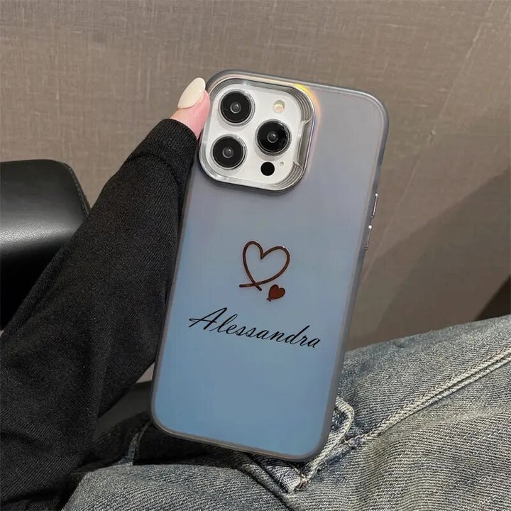 Personalisierte Laser/Herz Silikon Hülle/Case mit individuellem Namen/Wort für iPhone 16-Serie | ZITOCASES®