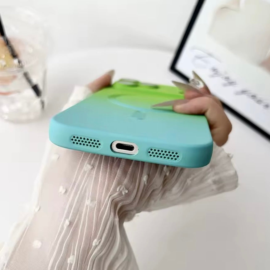 Bunte Farbverlauf MagSafe/Magnet Silikon Hülle/Case für iPhone 17 Pro, 17 Pro Max | ZITOCASES®
