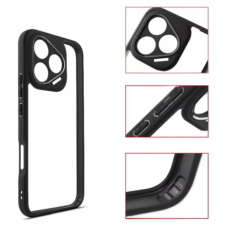 SALE | Honor 400 Lite | Transparente Silikon/Plastik Hülle/Case mit schwarzem Rahmen | ZITOCASES®