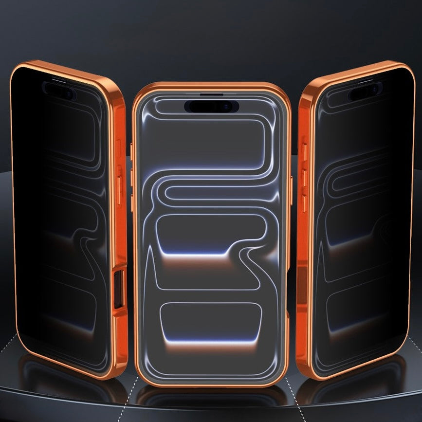 360° MagSafe/Magnet [SICHTSCHUTZ 9H-Glas] Aluminium Vollschutz Hülle/Case mit integriertem Ständer und Kameraabdeckung für iPhone 17 Pro, 17 Pro Max