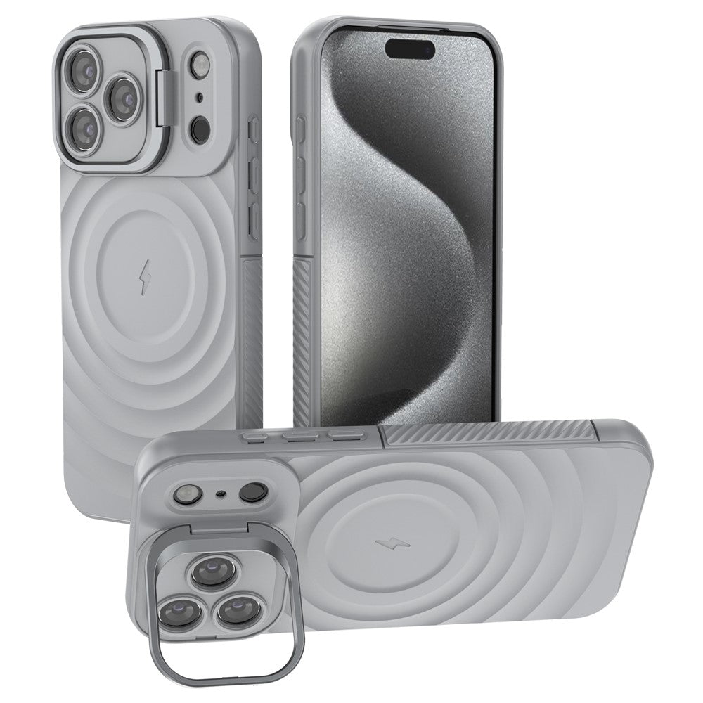 Wellen Optik Silikon MagSafe/Magnet Hülle/Case mit integriertem Ständer für iPhone 17 Pro, 17 Pro Max | ZITOCASES®