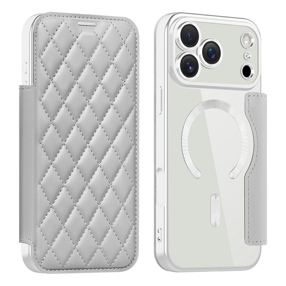 Karierte Kunstleder MagSafe/Magnet Klapp Hülle/Flip Case für iPhone 17 Pro, 17 Pro Max | ZITOCASES®