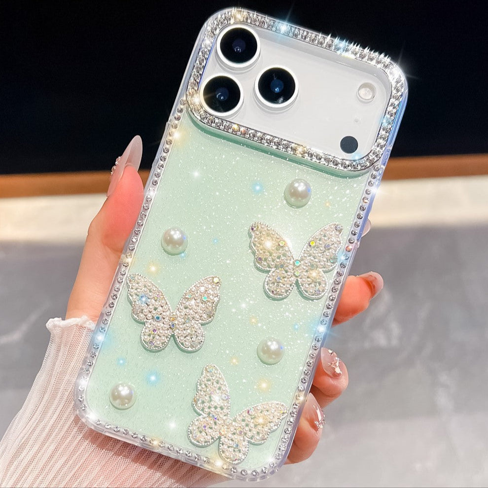 3D Schmetterling Perlen/Diamant Hülle/Case für iPhone 17 Pro, 17 Pro Max | ZITOCASES®