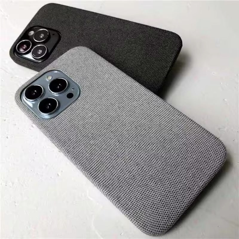 Stoff überzogene Soft Hülle/Case für iPhone 16, 16 Plus, 16 Pro, 16 Pro Max, 15, 15 Plus, 15 Pro, 15 Pro Max, 14, 14 Plus, 14 Pro, 14 Pro Max, 13, 13 Pro, 13 Pro Max, 13 Mini, 12, 12 Pro, 12 Pro Max, 12 Mini, SE, 11, 11 Pro, 11 Pro Max, X/XS | ZITOCASES®