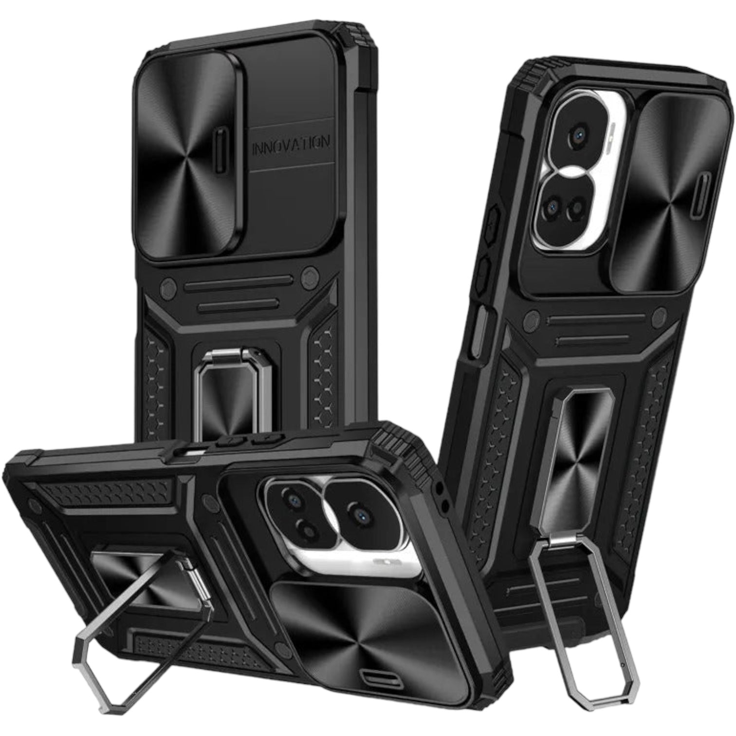 EASSGU Hülle Für Honor 400 5G – PU-Leder Rückseite, TPU-Rahmen, Business-Design, In Dunkelviolett