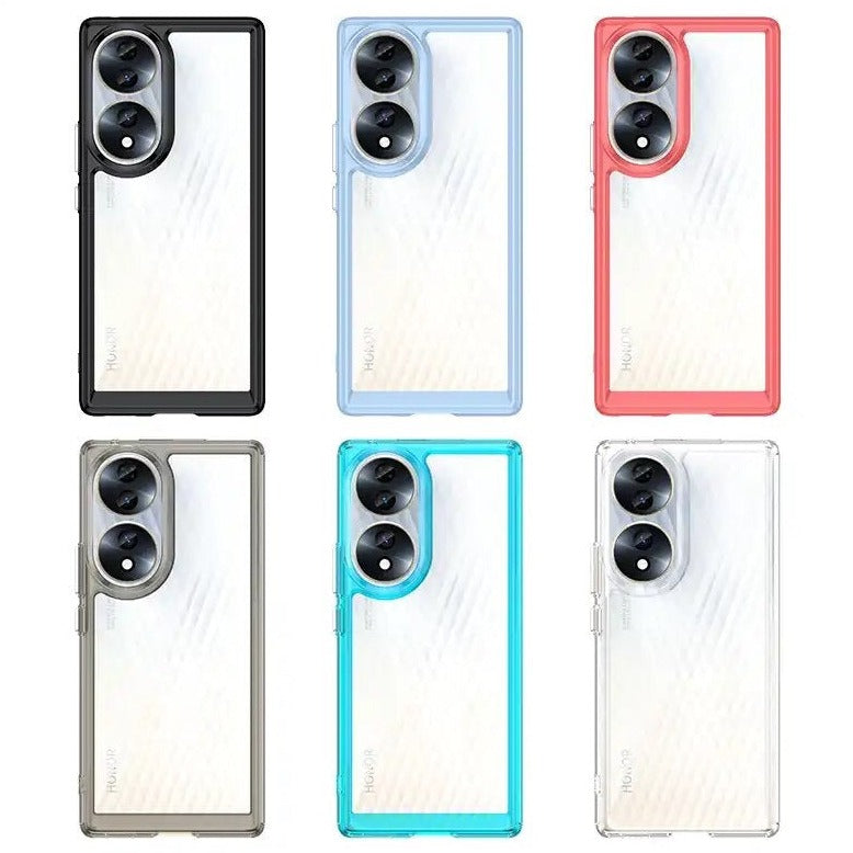 Transparente Silikon/Plastik Hülle/Case mit buntem Rahmen für Huawei Pura 70, 70 Pro, 70 Ultra, P60 Pro, P50, P50 Pro, P40, P40 Pro, P40 Lite, P30, P30 Lite, P30 Pro, P20, P20 Pro, P20 Lite, Mate 60 Pro, 50 Pro, 40 Pro, Nova 12s, 12i, 12 SE | ZITOCASES®