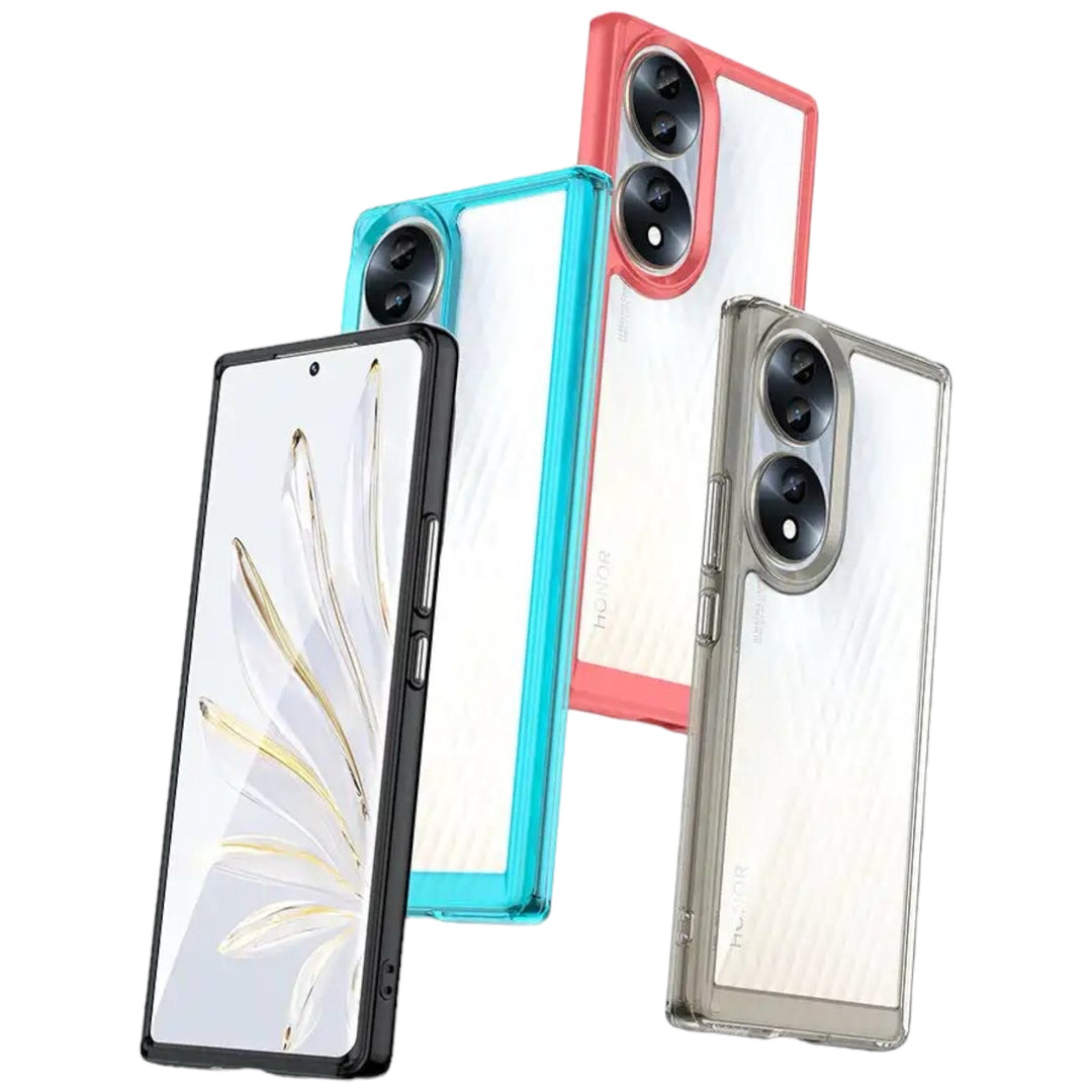 Transparente Silikon/Plastik Hülle/Case mit buntem Rahmen für Huawei Pura 70, 70 Pro, 70 Ultra, P60 Pro, P50, P50 Pro, P40, P40 Pro, P40 Lite, P30, P30 Lite, P30 Pro, P20, P20 Pro, P20 Lite, Mate 60 Pro, 50 Pro, 40 Pro, Nova 12s, 12i, 12 SE | ZITOCASES®