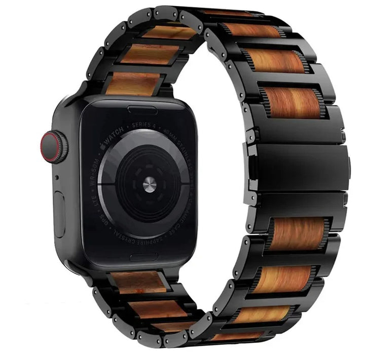 Edelstahl/Holz Armband für Apple Watch Series 10, 9, 8, 7, 6, 5, 4, 3, 2, 1, SE, Ultra | ZITOCASES®