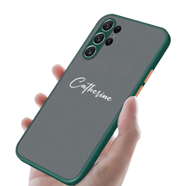 Personalisierte Matte Transparente Silikon Hülle/Case mit individuellem Namen/Wort für Samsung | ZITOCASES®