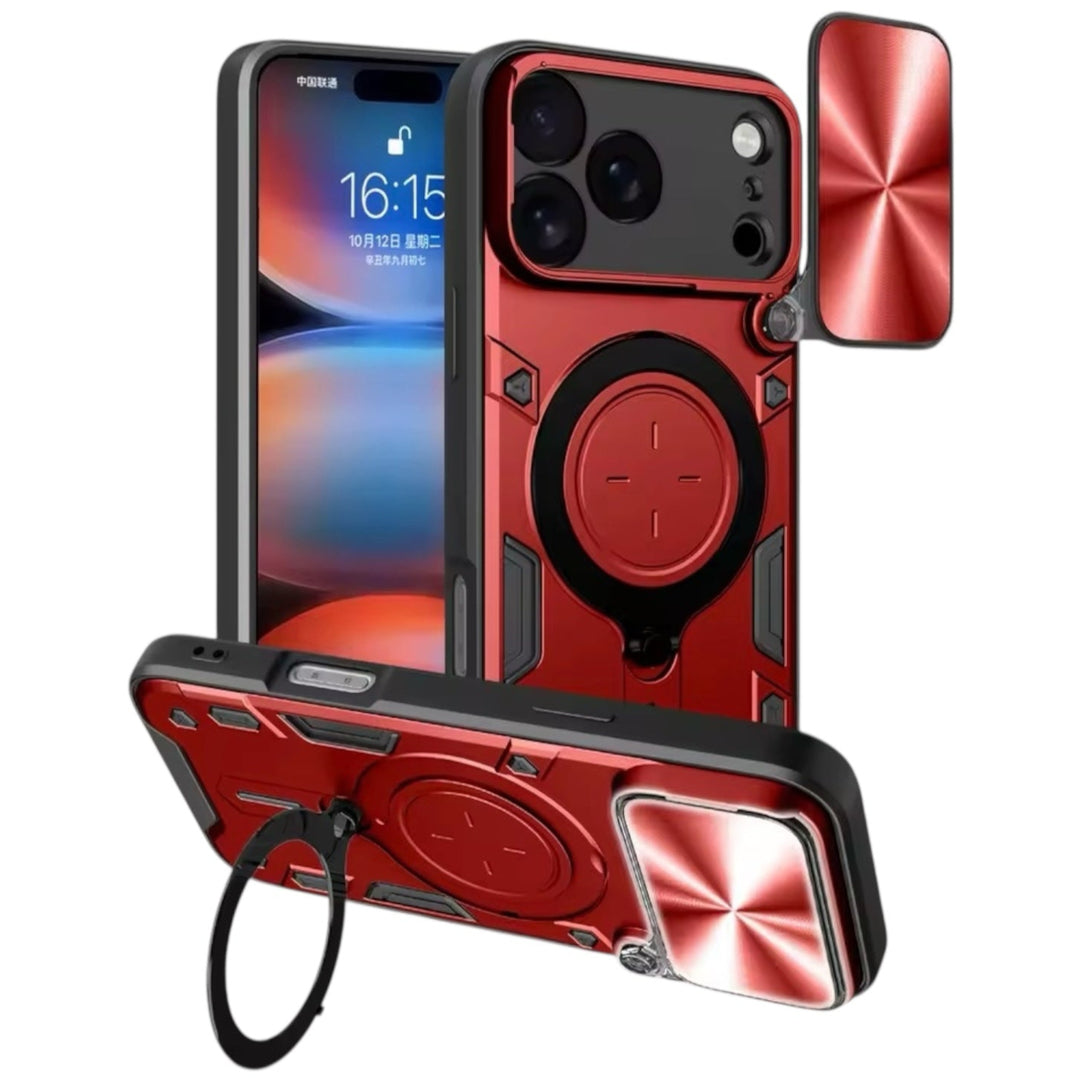 Outdoor MagSafe/Magnet Hülle/Case mit verschiebbarer Kameraabdeckung und integriertem Ständer für iPhone 17 Pro, 17 Pro Max | ZITOCASES®