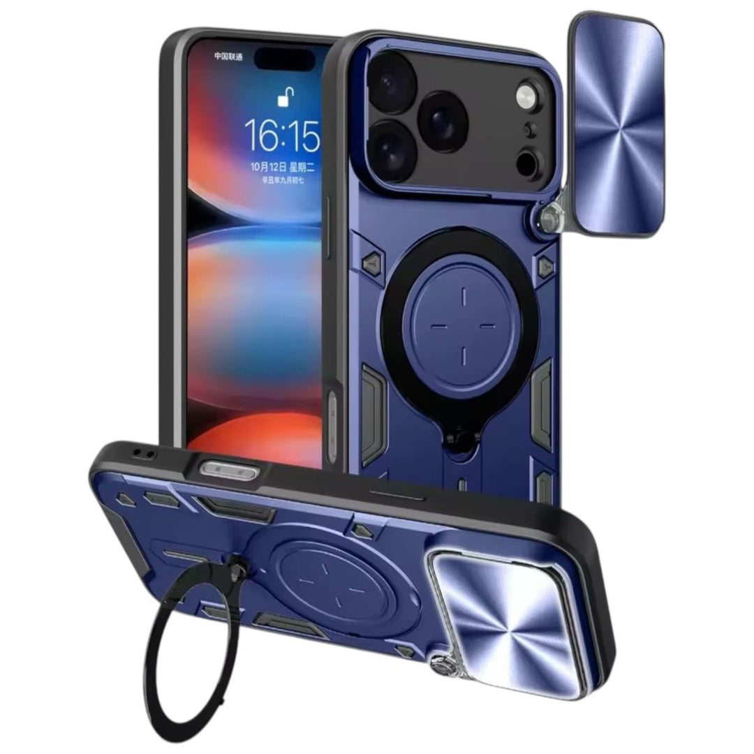 Outdoor MagSafe/Magnet Hülle/Case mit verschiebbarer Kameraabdeckung und integriertem Ständer für iPhone 17 Pro, 17 Pro Max | ZITOCASES®