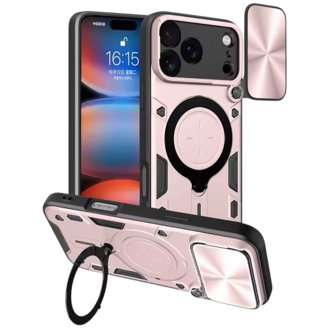 Outdoor MagSafe/Magnet Hülle/Case mit verschiebbarer Kameraabdeckung und integriertem Ständer für iPhone 17 Pro, 17 Pro Max | ZITOCASES®