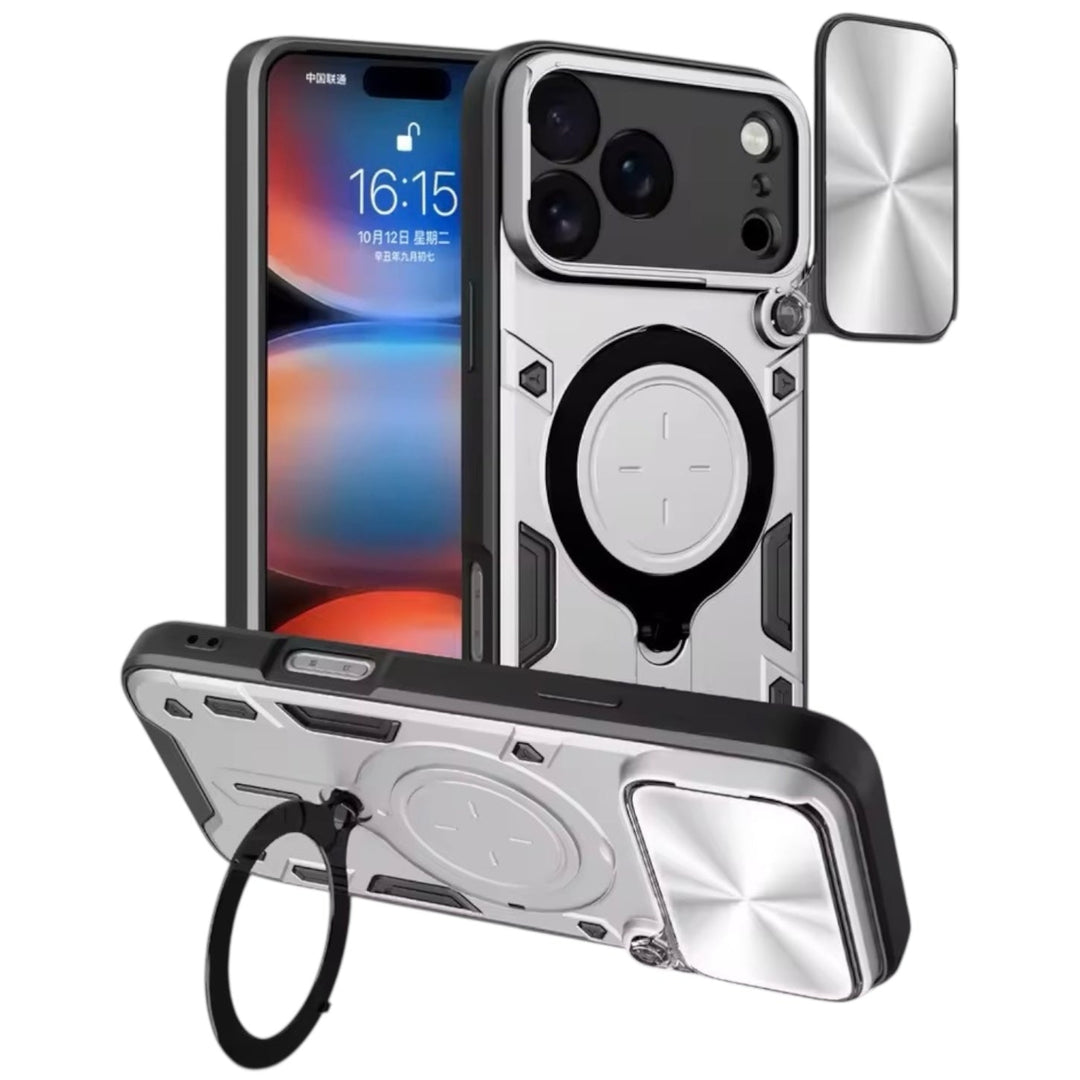 Outdoor MagSafe/Magnet Hülle/Case mit verschiebbarer Kameraabdeckung und integriertem Ständer für iPhone 17 Pro, 17 Pro Max | ZITOCASES®