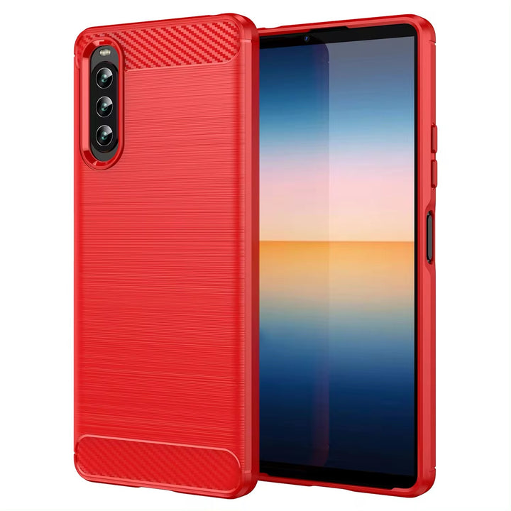 Edle Carbon Akzente Soft Hülle/Case verschiedene Farben für Sony Xperia 10, 10 III, 10 IV, 10 Plus, 10 V, 10 VI | ZITOCASES®