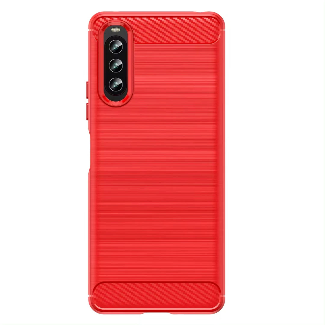 Edle Carbon Akzente Soft Hülle/Case verschiedene Farben für Sony Xperia 10, 10 III, 10 IV, 10 Plus, 10 V, 10 VI | ZITOCASES®