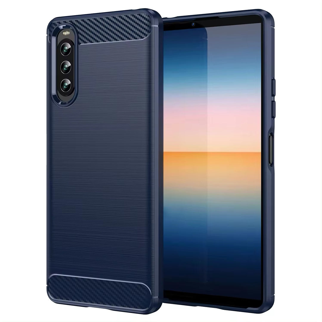 SALE | Sony Xperia 10 III | Edle Carbon Optik Akzente Soft Hülle/Case | ZITOCASES®