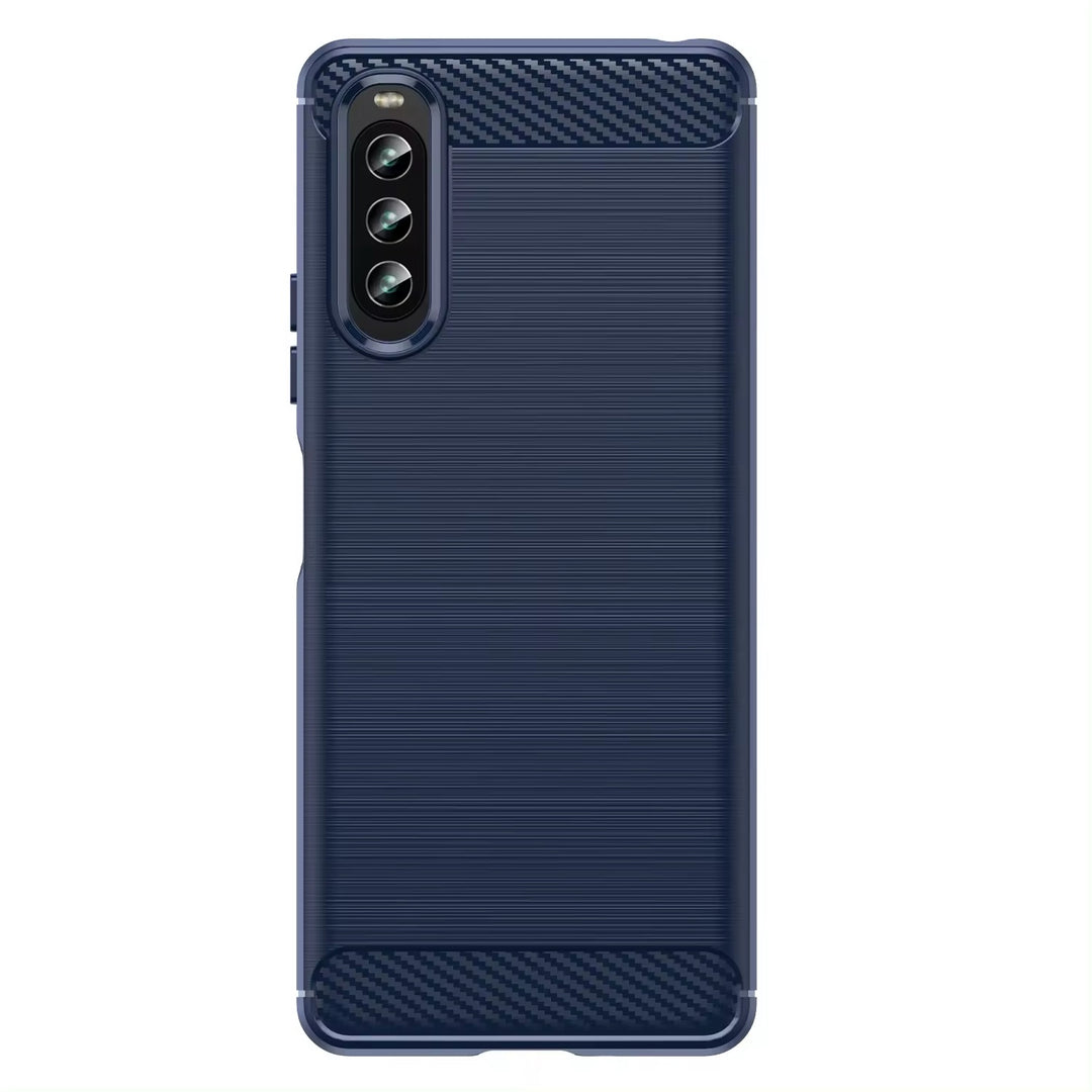 SALE | Sony Xperia 10 III | Edle Carbon Optik Akzente Soft Hülle/Case | ZITOCASES®