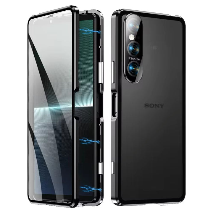 360° [KLARSICHT 9H-Glas] Aluminium Vollschutz Hülle/Case für Sony Xperia 1 III, 1 IV, 1 V, 1 VI, 5 III, 5 IV, 5 VI, 10 III, 10 IV, 10 V, 10 VI, Pro I | ZITOCASES®