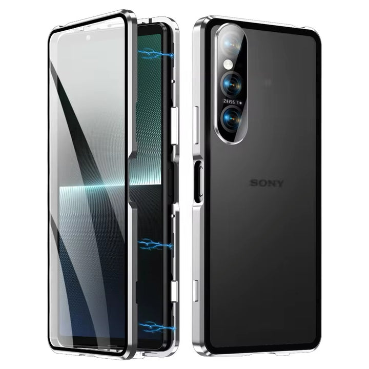 360° [KLARSICHT 9H-Glas] Aluminium Vollschutz Hülle/Case für Sony Xperia 1 III, 1 IV, 1 V, 1 VI, 5 III, 5 IV, 5 VI, 10 III, 10 IV, 10 V, 10 VI, Pro I | ZITOCASES®