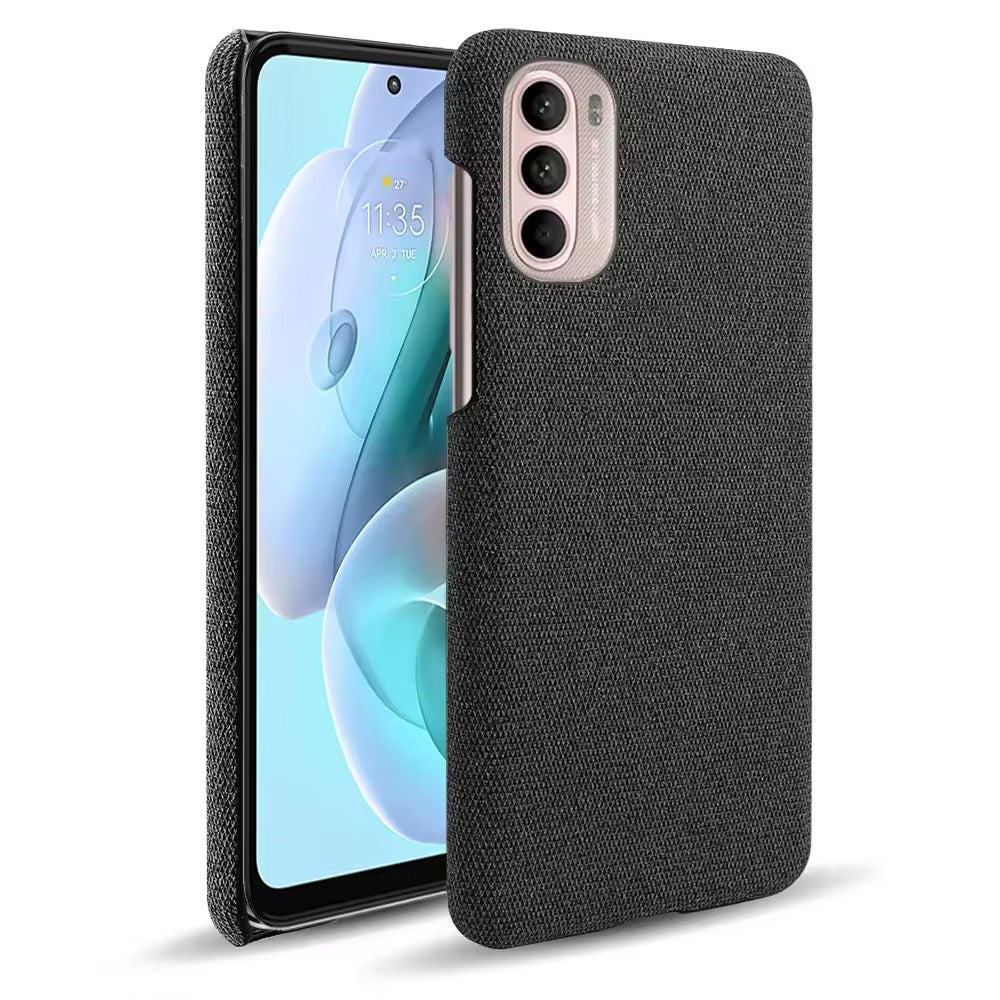 Stoff überzogene Soft Hülle/Case für Motorola Edge 50 Ultra, 50 Pro, 50 Fusion, 40 Neo, 40 Pro, 40, 30, 30 Neo, 30 Fusion, 30 Pro, 30 Ultra, G100, G84, G82, G73, G72, G62, G54, G53, G51, G50, G42, G34, G32, G31, G30, G23, G22, G20, G13, G10 | ZITOCASES®