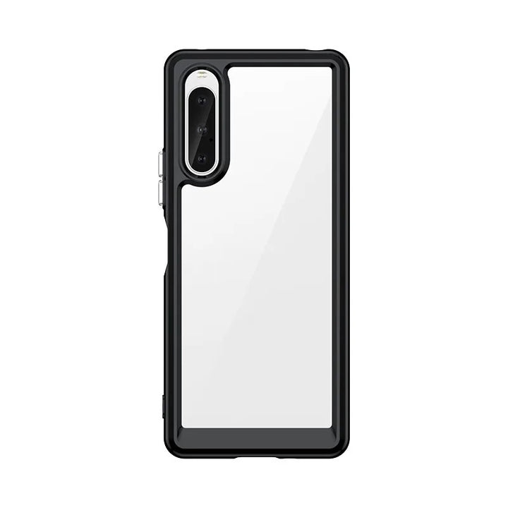 Transparente Silikon/Plastik Hülle/Case mit buntem Rahmen für Sony Xperia 10-Serie | ZITOCASES®