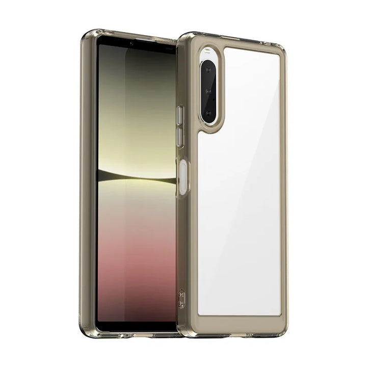 Transparente Silikon/Plastik Hülle/Case mit buntem Rahmen für Sony Xperia 10-Serie | ZITOCASES®