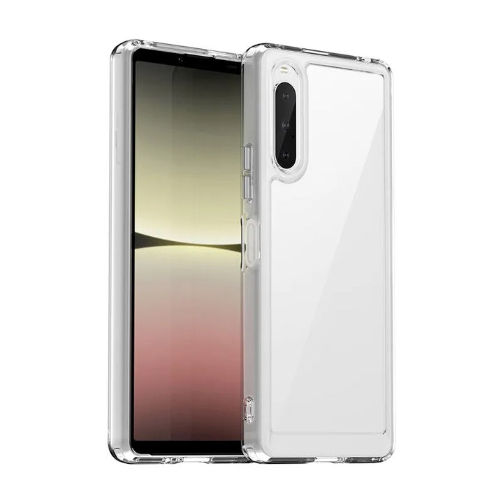 Transparente Silikon/Plastik Hülle/Case mit buntem Rahmen für Sony Xperia 10-Serie | ZITOCASES®