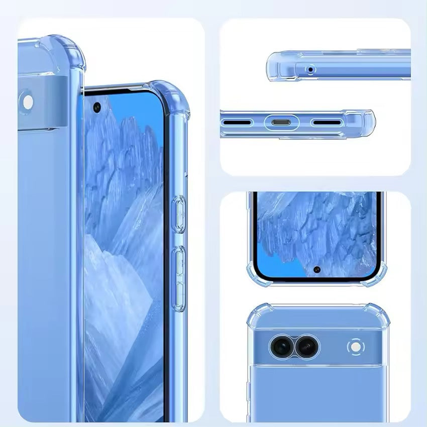 Transparente Airbag Silikon Hülle/Case für Google Pixel 9, 9 Pro, 9 Pro XL, 9A, 8, 8 Pro, 8A, 7, 7 Pro, 7A, 6, 6 Pro, 6A, 5, 4, 4 XL, 4A, 3, 3 XL, 3A, 3A XL | ZITOCASES®