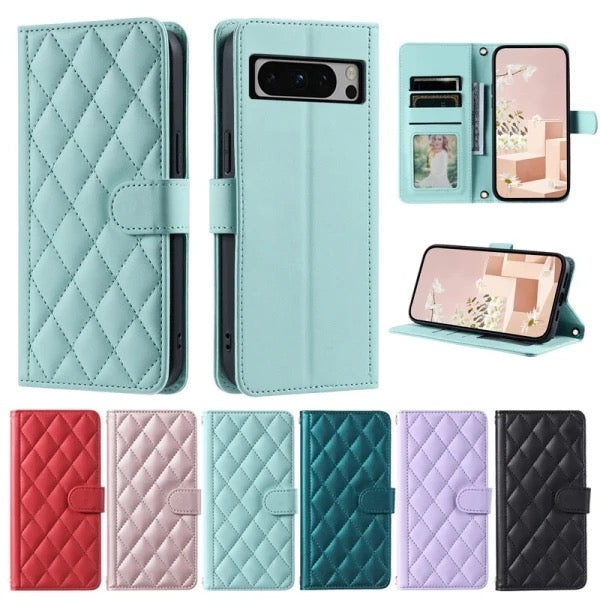 Karierte Kunstleder Klapp Hülle/Flip Case für Google Pixel 9, 8-Serie | ZITOCASES®